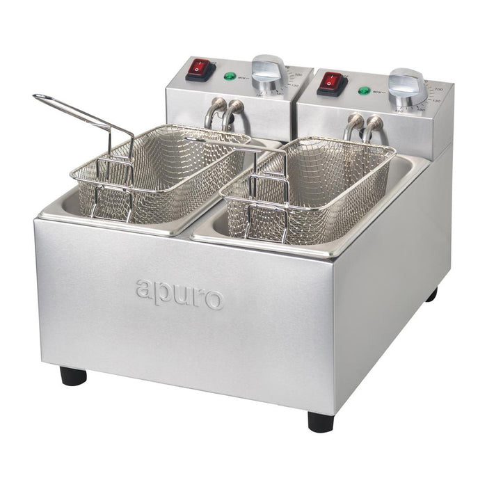 Apuro Double Counter Top Electric Fryer - 3L - DB203-A