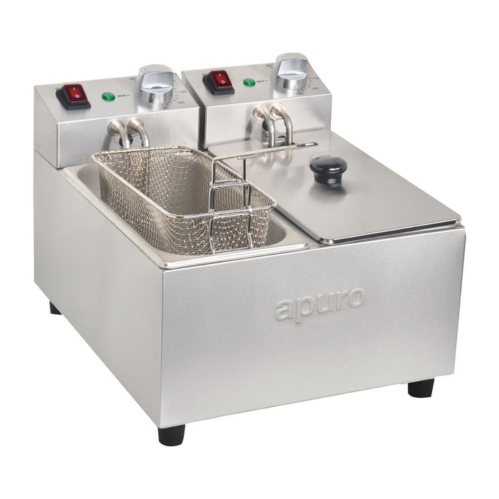 Apuro Double Counter Top Electric Fryer - 3L - DB203-A