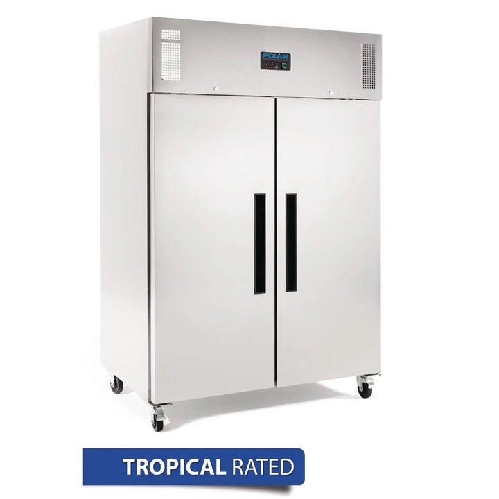 Polar G-Series 2 Door Upright Freezer 1200L Stainless Steel - DL896-A