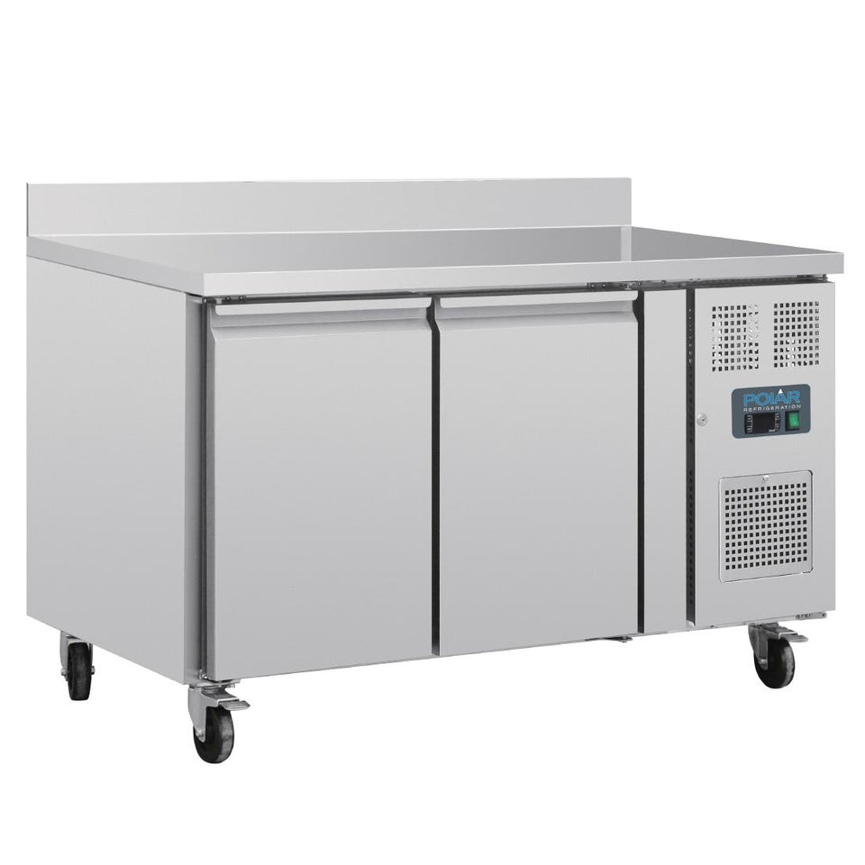 Polar U-Series 2 Door Counter Fridge with Upstand 282L - UA064-A