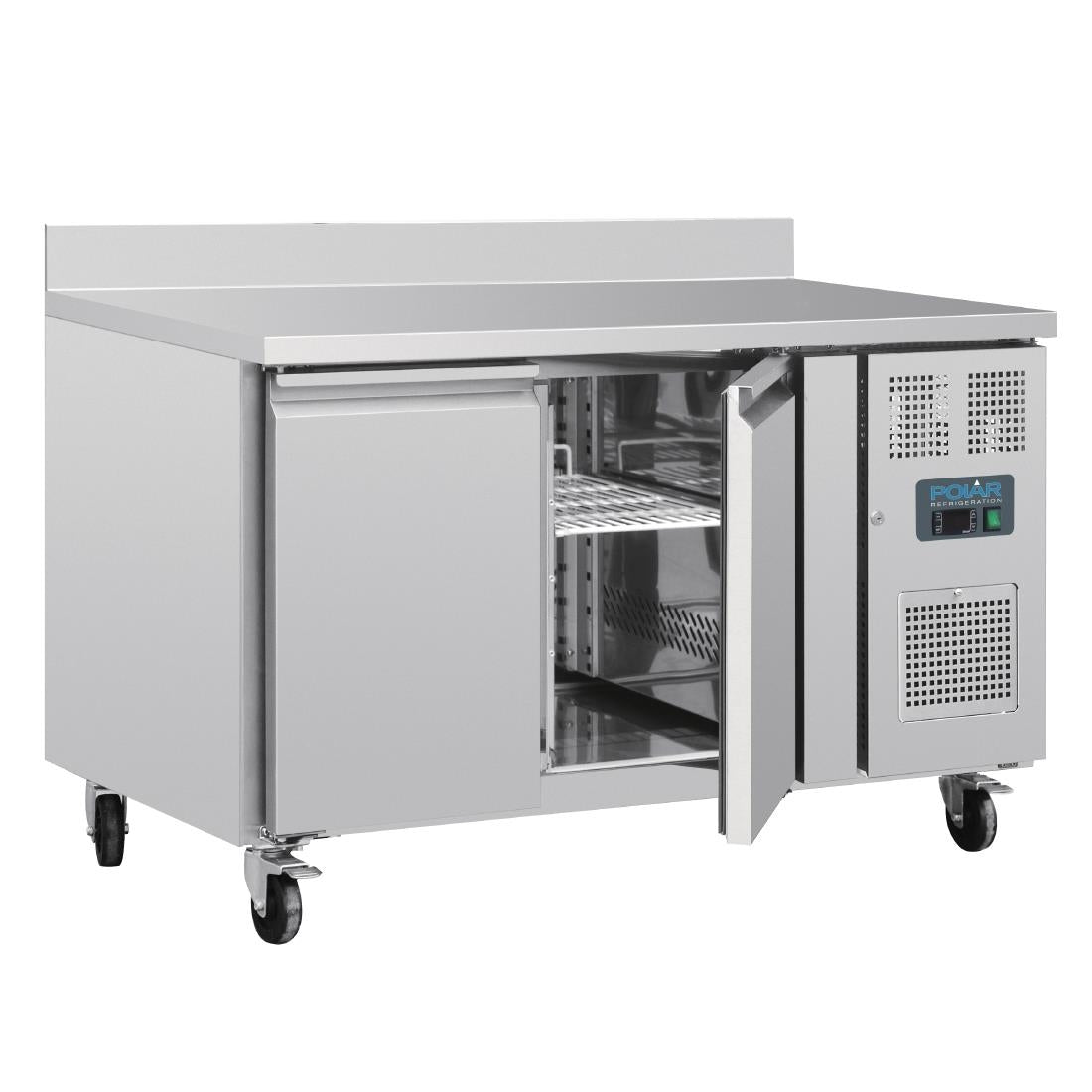 Polar U-Series 2 Door Counter Fridge with Upstand 282L - UA064-A