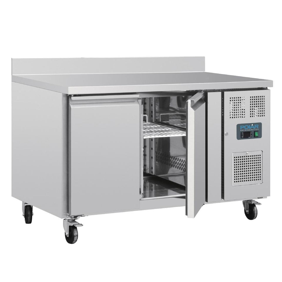 Polar U-Series 2 Door Counter Fridge with Upstand 282L - UA064-A
