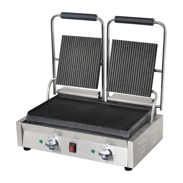 Apuro Bistro Double Contact Grill - Ribbed/Ribbed - 15amp - DY994-A