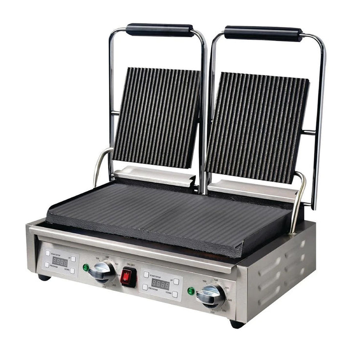 Apuro Contact Grill Double Ribbed/Flat - FC385-A