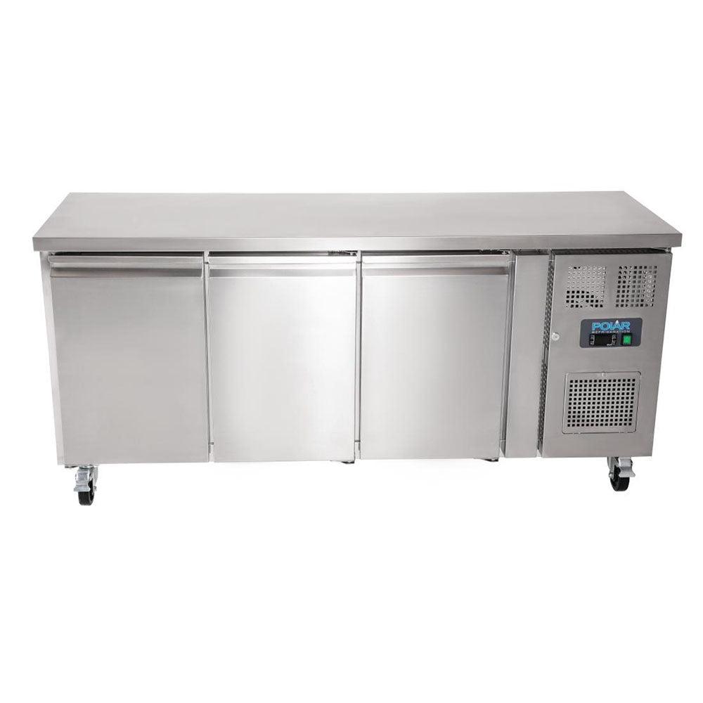 Polar U-Series 3 Door Counter Fridge 339L - G378-A