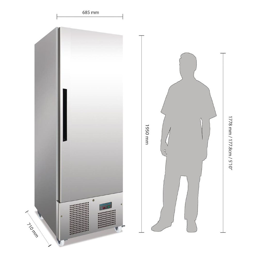 Polar G-Series 1 Door Slimline Upright Freezer 440L - G591-A