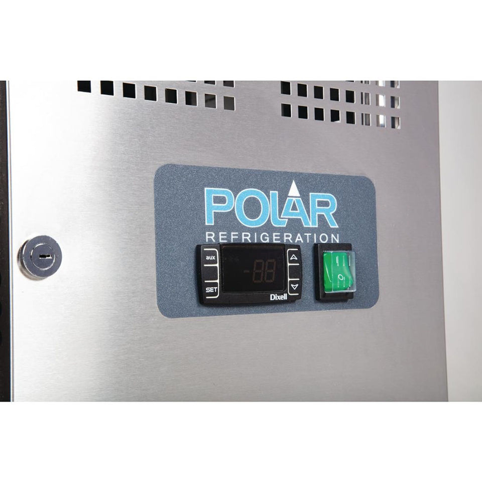 Polar U-Series 2 Door Counter Fridge with Upstand 282L - UA064-A