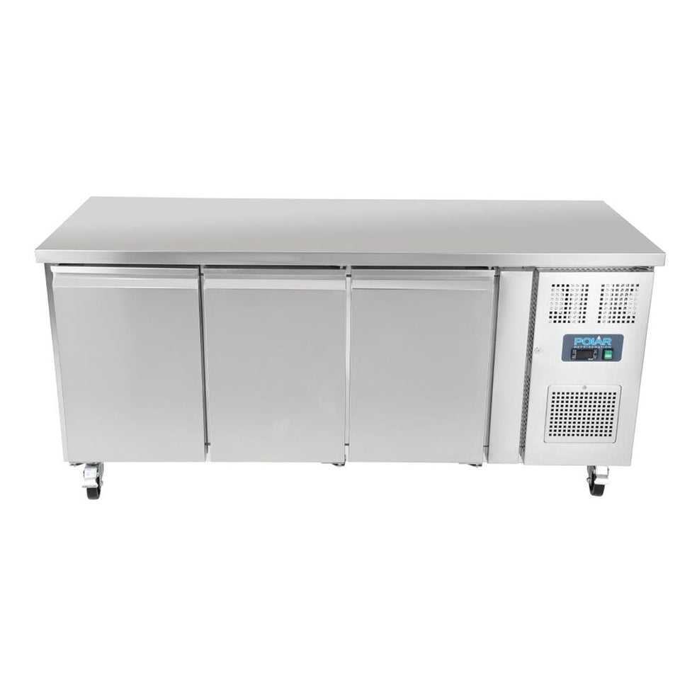 Polar U-Series 3 Door Counter Fridge 417L - UA048-A