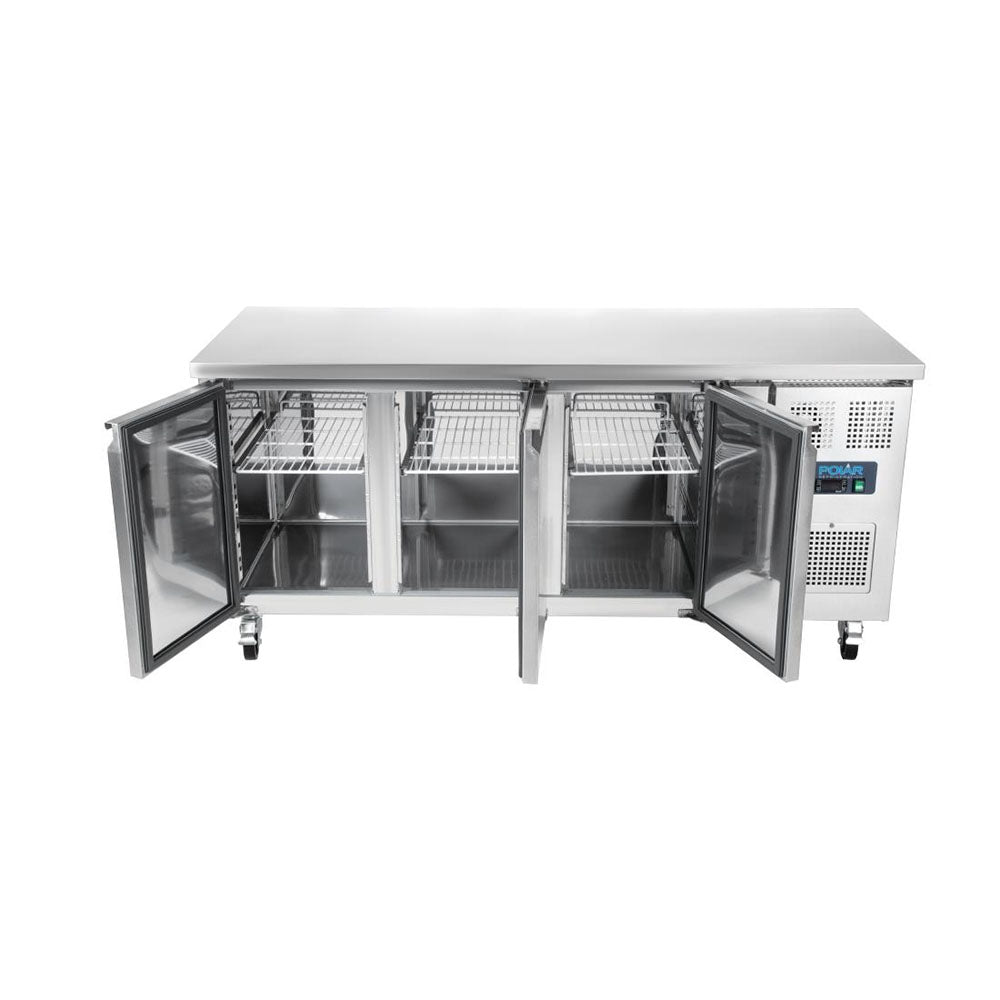 Polar U-Series 3 Door Counter Fridge 417L - UA048-A