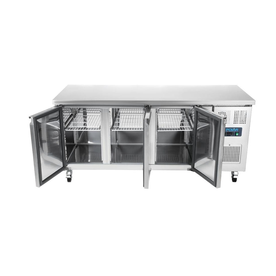 Polar U-Series 3 Door Counter Fridge 417L - UA048-A