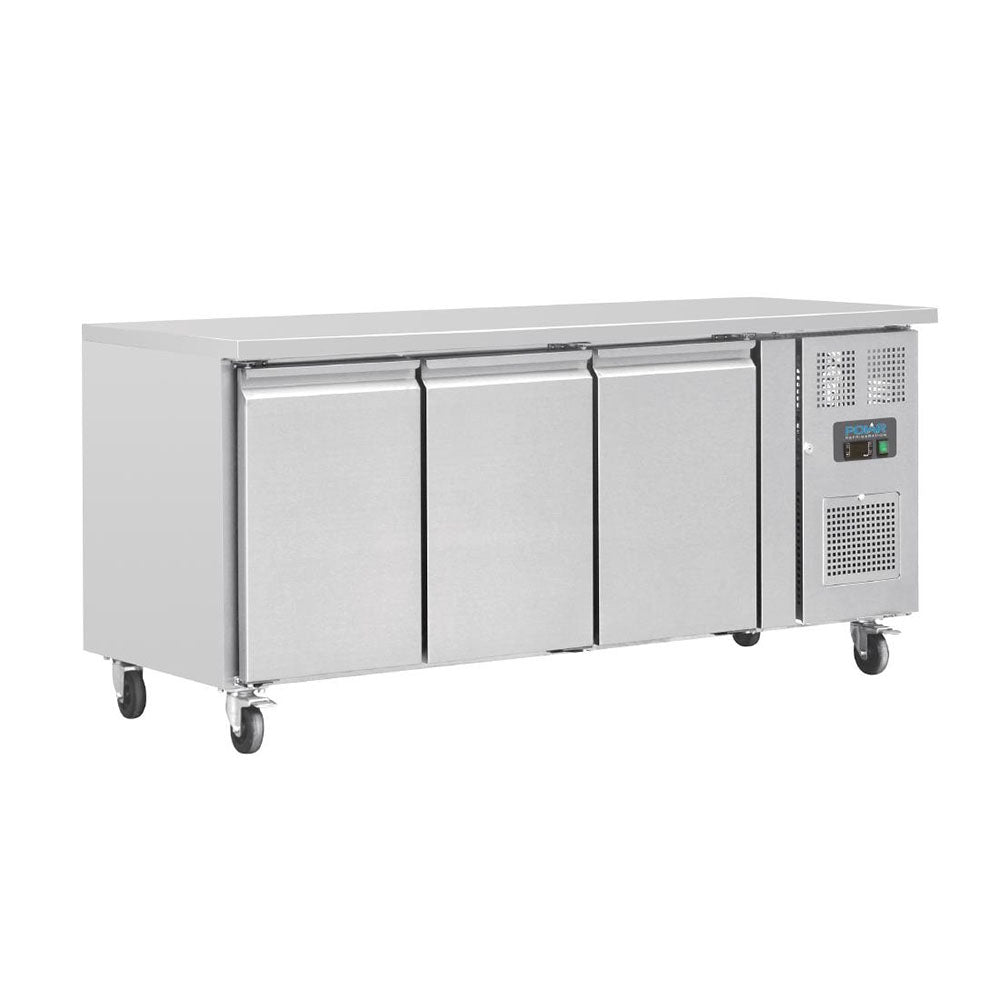 Polar U-Series 3 Door Counter Fridge 417L - UA048-A