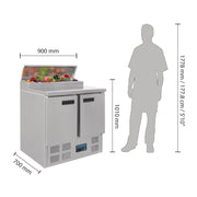 Polar G-Series Pizza Prep Counter Fridge 254L - G604-A