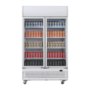 Polar G-Series 2 Hinged Door Upright Display Cooler with Light Box 950L - GE580-A