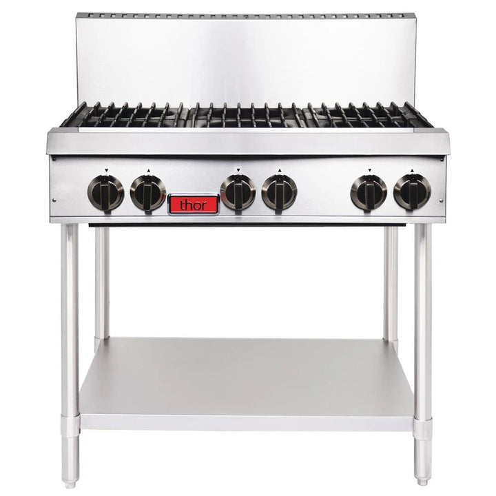 Thor Natural Gas 36" Gas Hob Six Open Burners Safety Valve with Flame Failure Protect - GE757-N