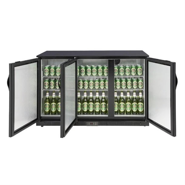 Polar G-series 850mm Triple Door Back Bar Cooler Solid Door 320L - GE999-A