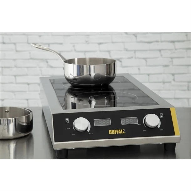 Apuro Heavy Duty Double Induction Hob - 7kW - GF239-A