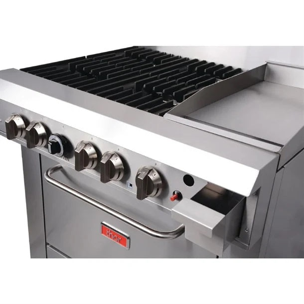 Thor Natural Gas 4 Burner Oven with 12" Griddle with flame failure - GH102-N