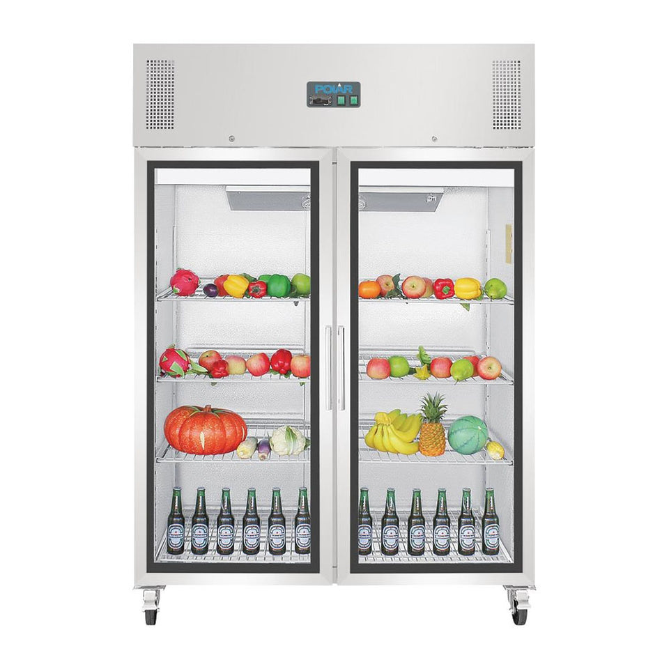Polar G-Series Gastro Display Glass Door Fridge 1200L - GH219-A
