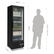 Polar G-Series 2 Door Upright Back Bar Cooler with Hinged Door 307L - GJ447-A