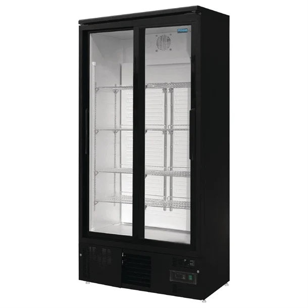 Polar G-Series 2 Door Upright Back Bar Cooler with Sliding Doors 490L - GJ448-A