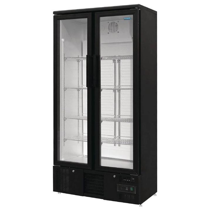 Polar G-Series 2 Door Upright Back Bar Cooler with Hinged Doors 490L - GJ449-A