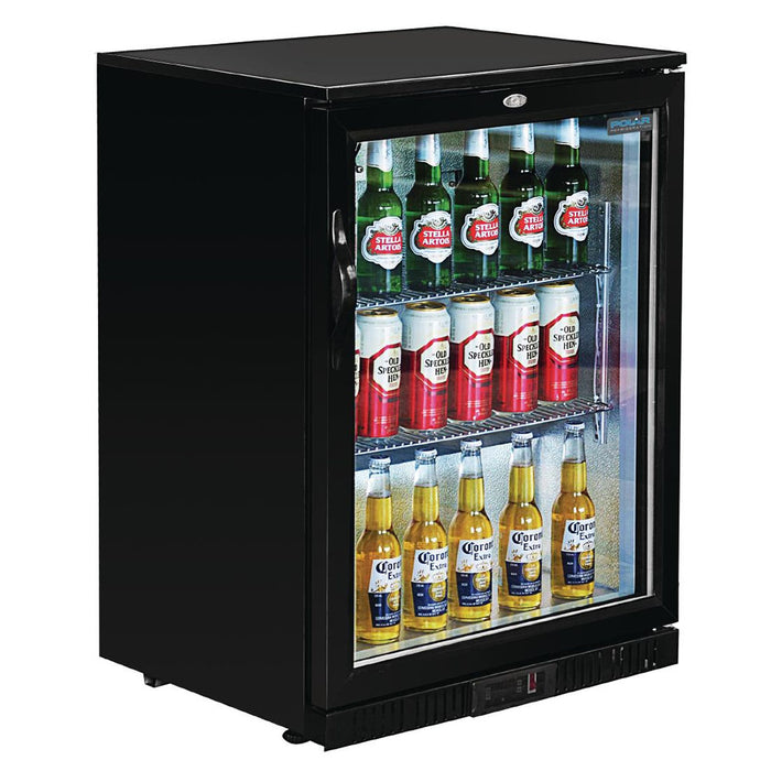 Polar G-Series Back Bar Cooler with 1 Hinged Door 138L Black - GL001-A