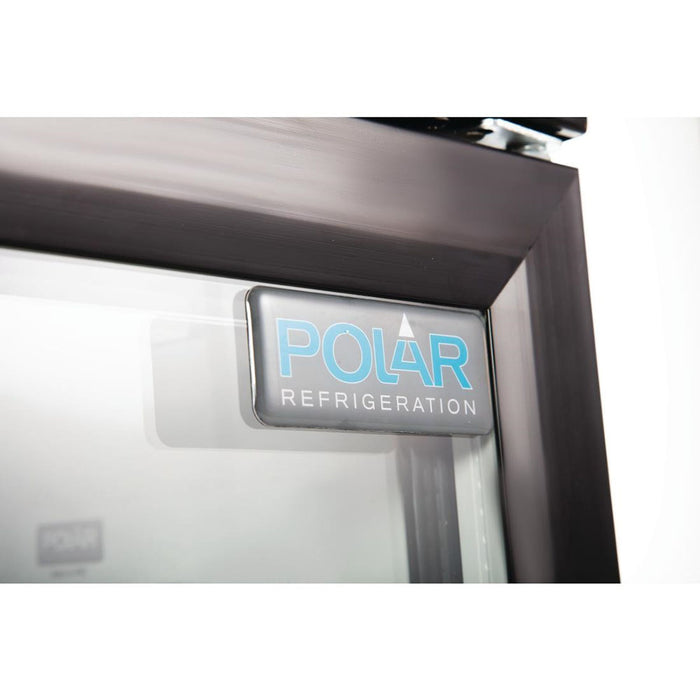 Polar G-Series Back Bar Cooler with 3 Hinged Doors 330L Black - GL004-A