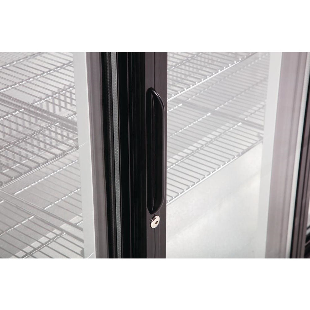 Polar G-Series Back Bar Cooler with 3 Sliding Doors 320L Black - GL013-A