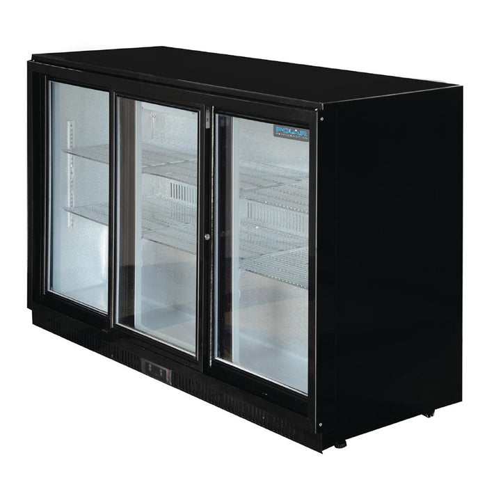 Polar G-Series Back Bar Cooler with Sliding Doors 320L Black